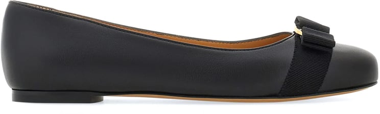 Salvatore Ferragamo Black Varina Soft Nappa Leather Ballerinas