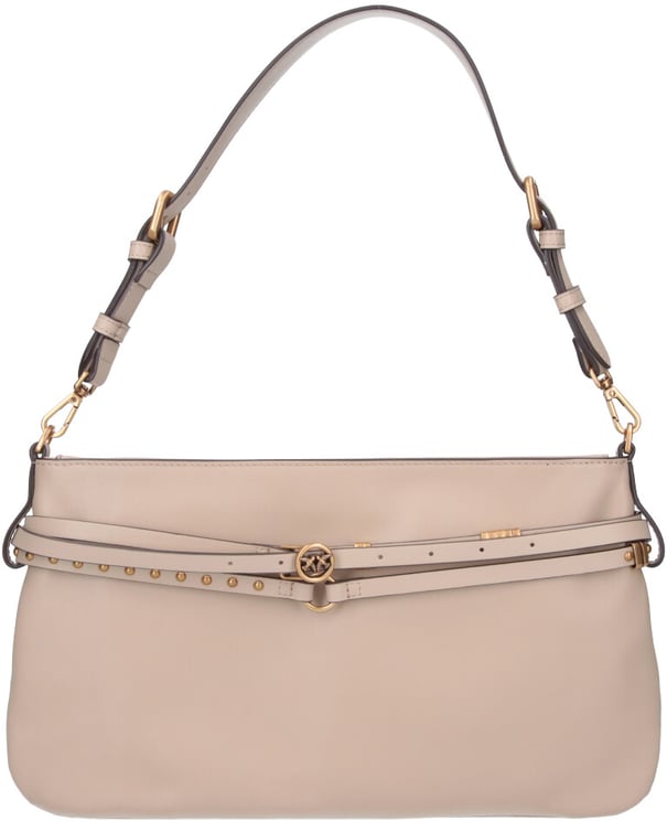 Pinko Beige Medium Belt Shoulder Bag