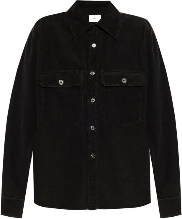 Saint Laurent Black Fall Overshirt Corduroy Shirt