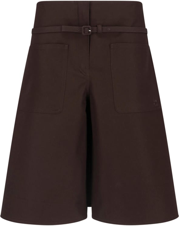 COURREGES Brown A-Line High Waist Shorts