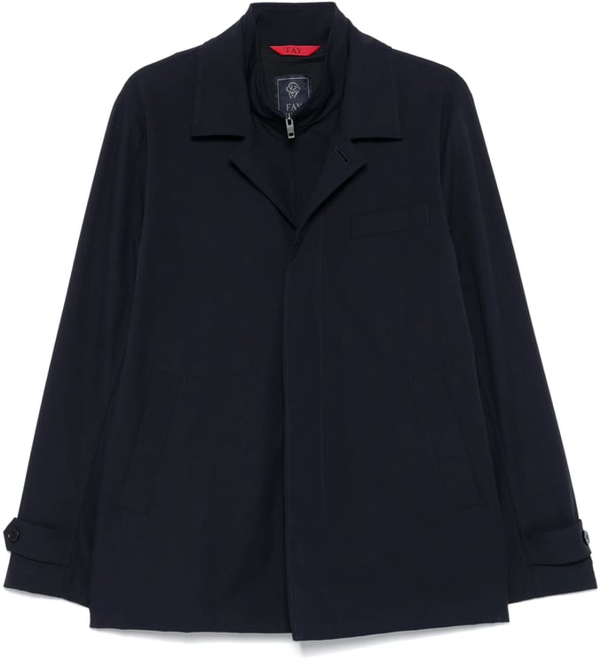 Fay Morning Stretch Minimalist Black Mens Jacket