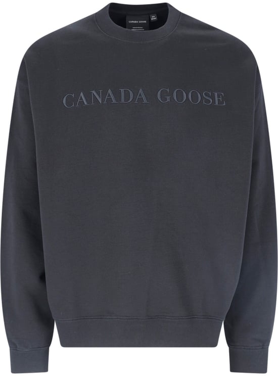 Canada Goose Black Rove Crew Neck Cotton Sweatshirt