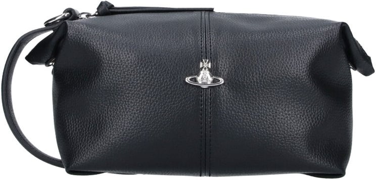 Vivienne Westwood Black Wash Bag Textured PU Pouch