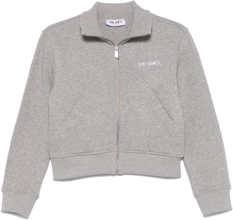The Attico Grey Cropped American Fleece Jacket