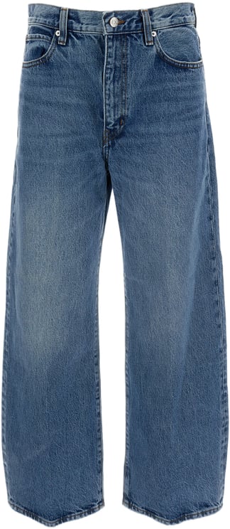 Frame High-Rise Barrel Leg Jeans with Cropped Ankle Length