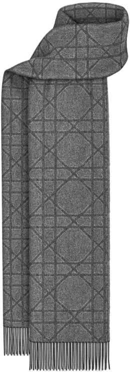 Dior Paph Geometric Pattern Cashmere Scarf