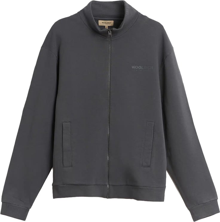 Woolrich Macro Logo Full-Zip Track Grey Shad