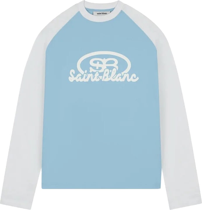 Saint Blanc Blend logo raglan blue/white