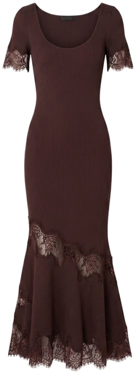 Self-Portrait dress brown