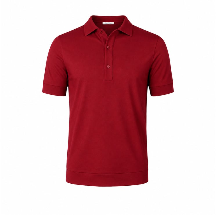 Stefan Brandt Polo Lim donkerrood