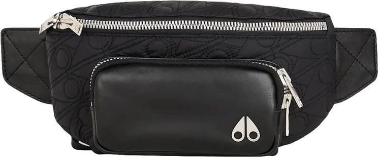 Moose Knuckles Logo Monogram Waist Bag Black