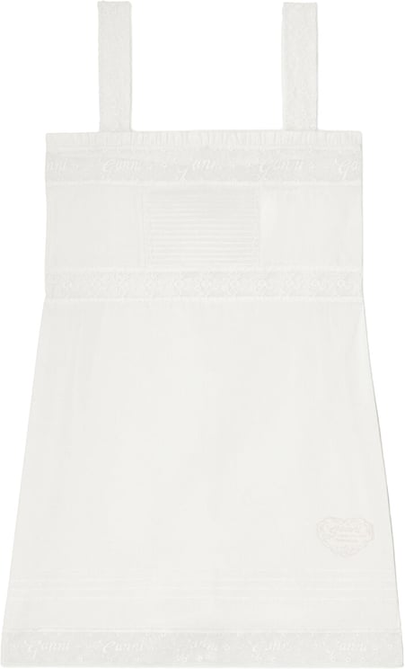 Ganni dress white cotton