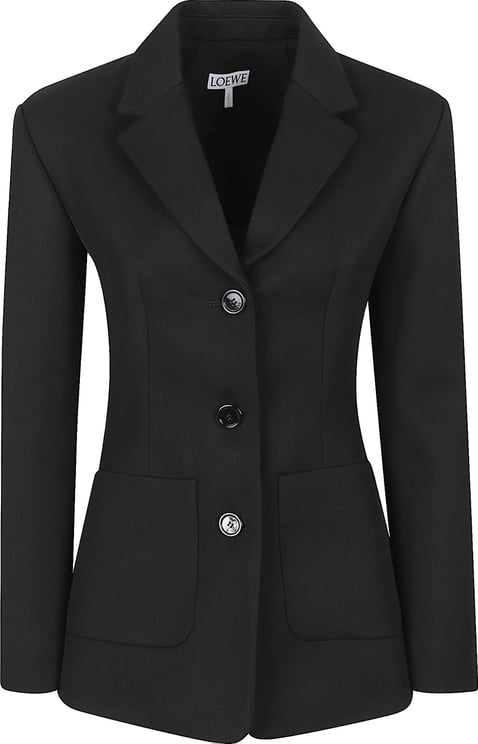 Loewe Tailored Black Jacket With Notched Lapel