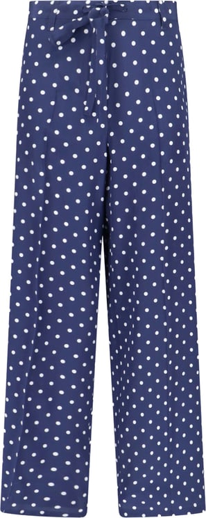 P.A.R.O.S.H. Silk Polka Dot Pants With Front Bow Detail