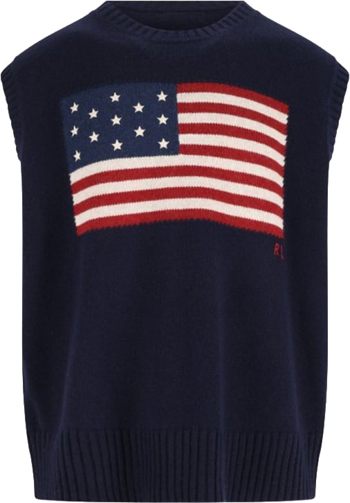 Ralph Lauren Flag Sweater Vest – Navy