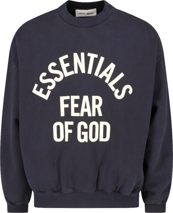 Fear of God Black Relaxed Fit Arched Logo Sweatshirt