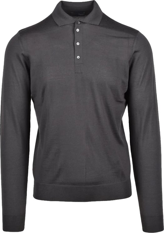 Drumohr Merino Wool Knit Polo - Stone