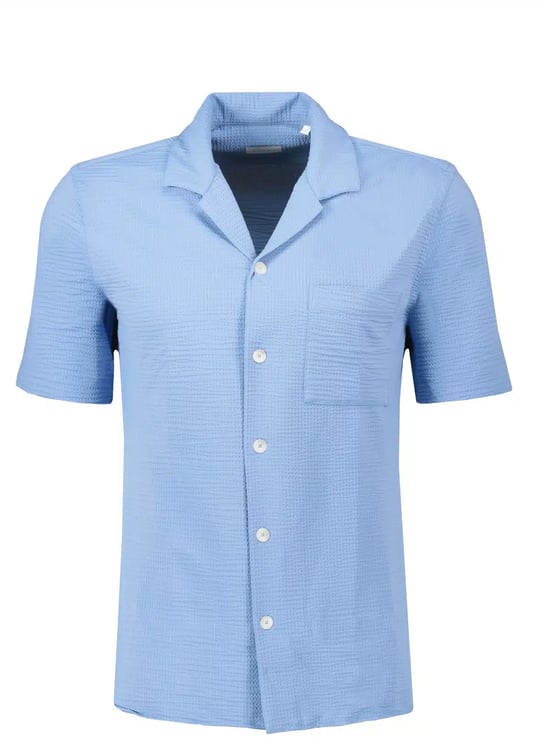 Xacus Active Seersucker Shirt Light Blue