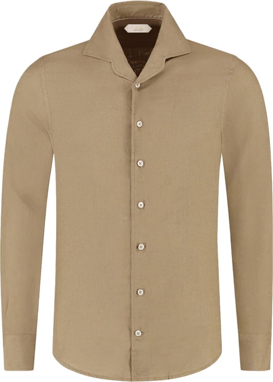 Aurélien Linen Shirt C Dark Taupe