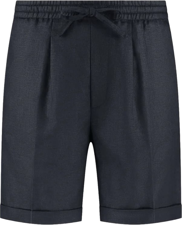 Aurélien Linen Shorts C Navy