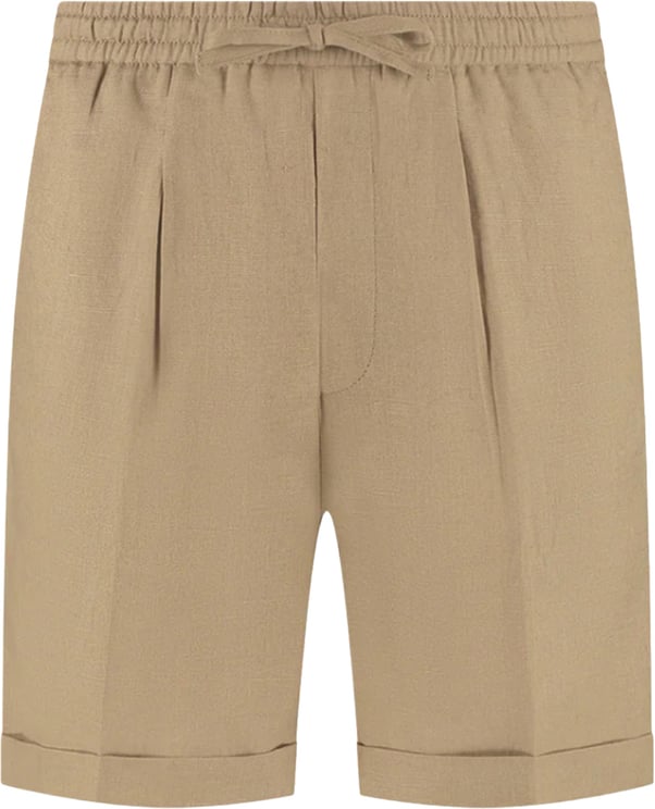 Aurélien Linen Shorts C Dark Taupe