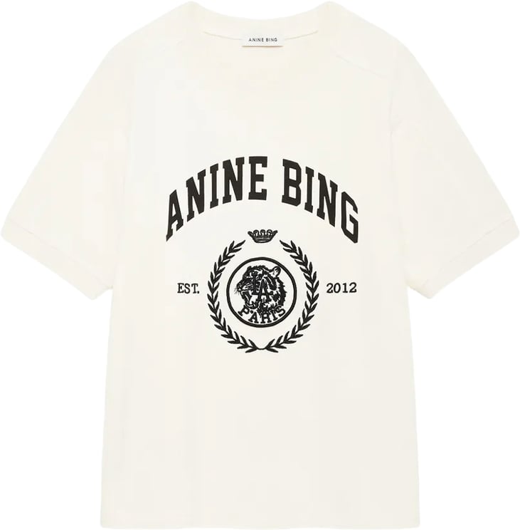 Anine Bing t-shirt cream bordeaux