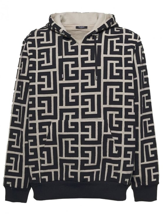 Balmain Balmain Monogrammed Hooded Sweatshirt