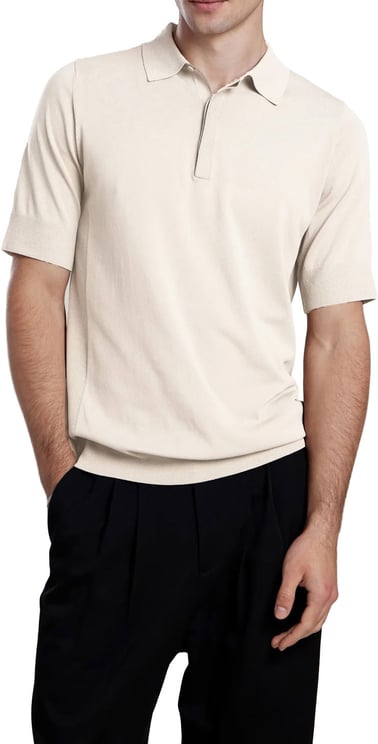Aeden Nickos Knit Polo Summer Sand