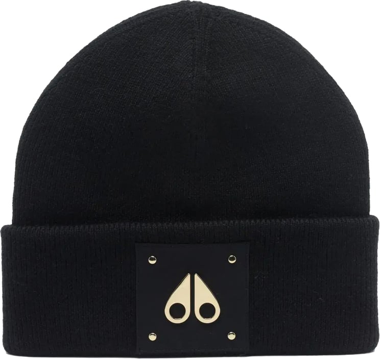 Moose Knuckles Logo Icon Beanie Gold Black