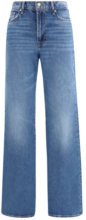 7 For All Mankind 7FOR Blue Cotton Flared Jeans