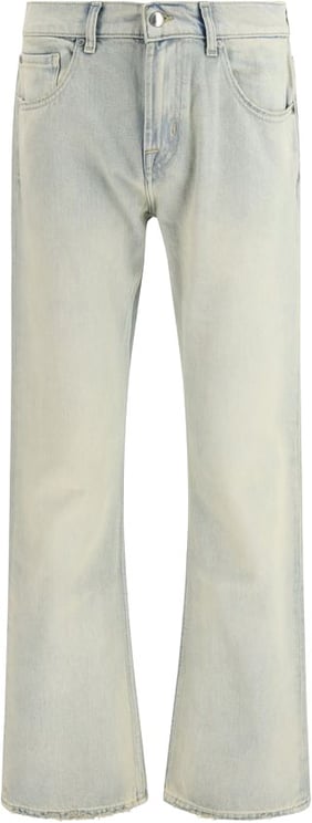 7 For All Mankind 7FOR Beige Cotton Bootcut Jeans