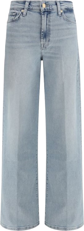 7 For All Mankind 7FOR Blue Cotton Relaxed Fit Jeans