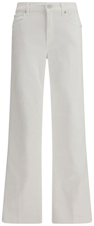7 For All Mankind 7FOR White Cotton Straight-Leg Jeans