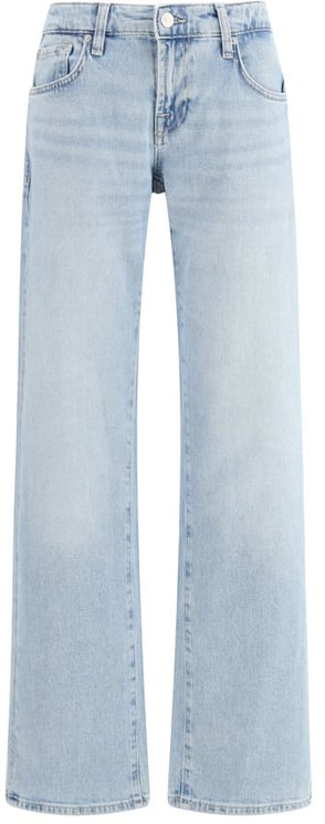 7 For All Mankind 7FOR Blue Cotton Straight-Leg Jeans