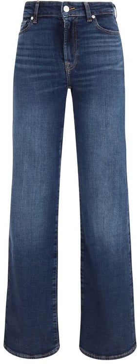 7 For All Mankind 7FOR Blue Cotton Bootcut Jeans