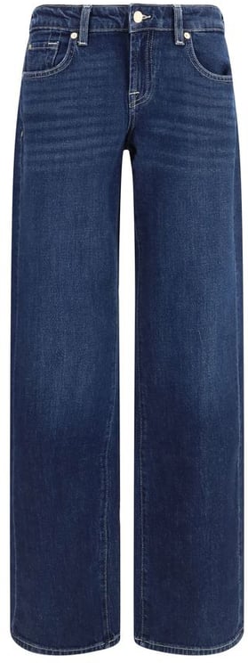 7 For All Mankind 7FOR Blue Cotton Straight-Leg Jeans