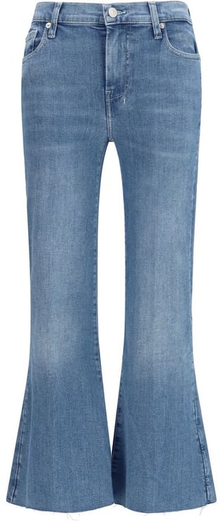 7 For All Mankind 7FOR Blue Cotton Flared Jeans
