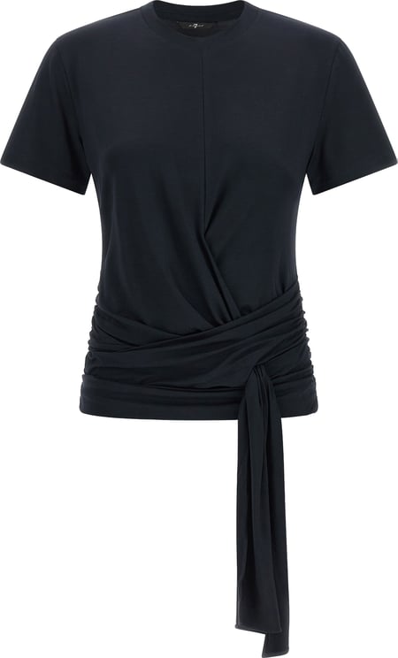 7 For All Mankind 7 For All Mankind Blue Lyocell T-Shirt