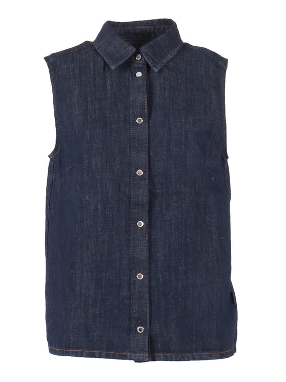 7 For All Mankind Blossom Textured Sleeveless Shirt