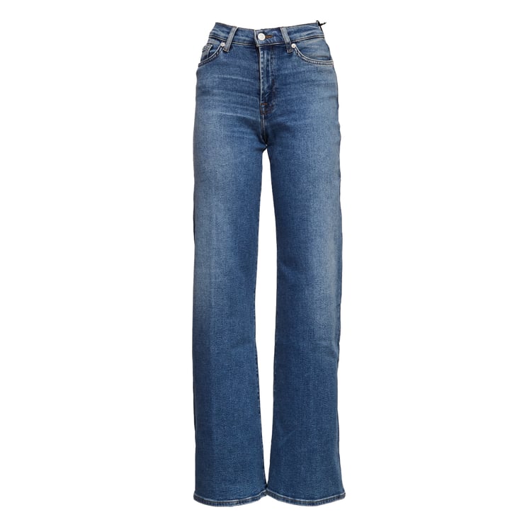 7 For All Mankind Lotta Tailorless Oceanstone Wide Jeans