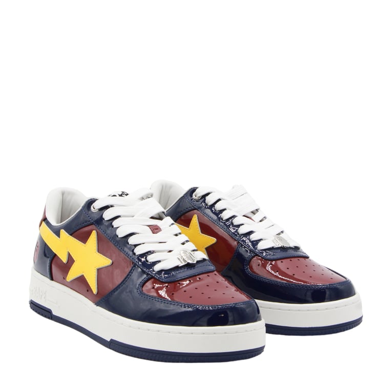 A BATHING APE Glossy Finish Sneakers with Star