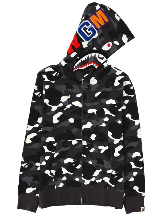 A BATHING APE Shark Camouflage Hoodie