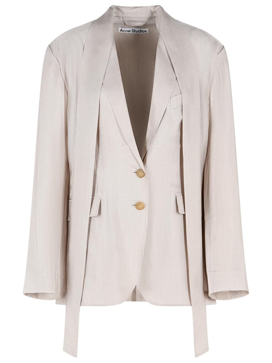 Acne Studios Blazer In Cupro Beige