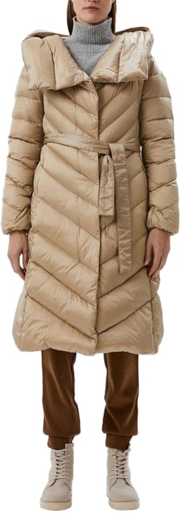 ADD Add Piumino long beige down women's jacket