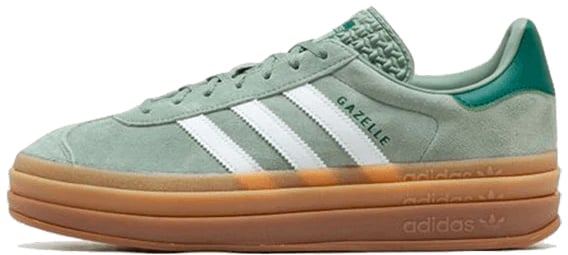 Adidas Adidas Gazelle Bold Silver Green Gum (Womens)