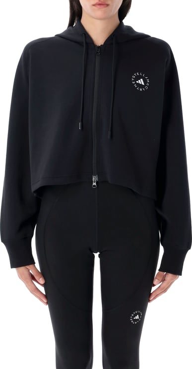 Adidas Crop Hoodie Zip Nero