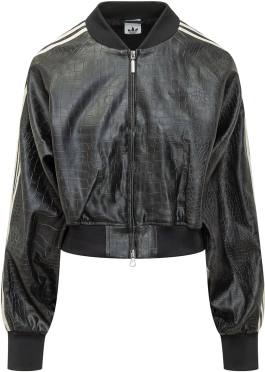 Adidas Giacca Corta Effetto Cocodrillo con Zip