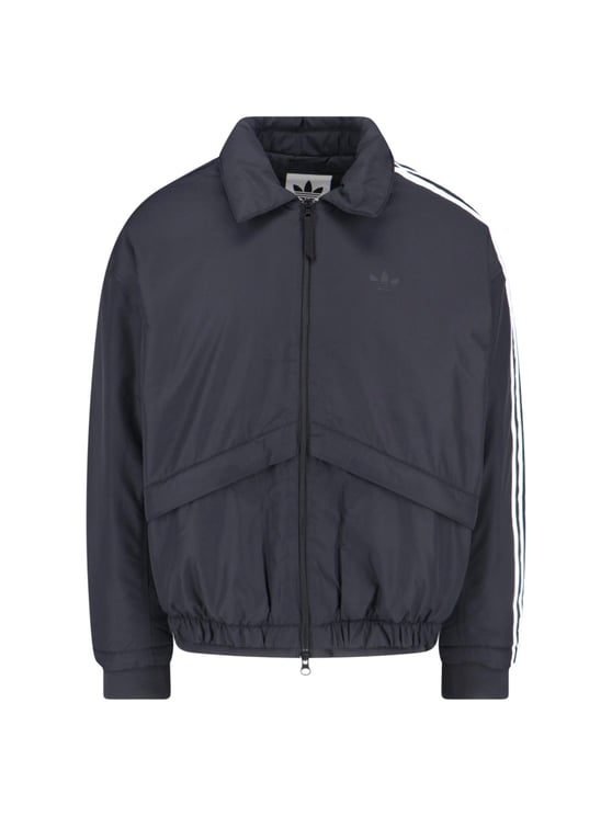 Adidas Bomber Jacket with Contrast Stripes and Zip Closure