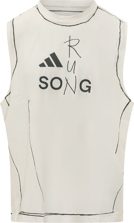 Adidas Top Senza Maniche con Stampa e Logo