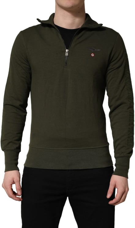 Aeronautica Militare Aeronautica Militare MilitaryGreen HalfZip Sweatshirt Sweater